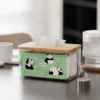 WPHHTB000276 Minimalist Panda Pattern Transparent Tissue Box Cover Home Use