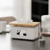 WPHHTB000277 Minimalist Panda Pattern Transparent Tissue Box Cover Home Use