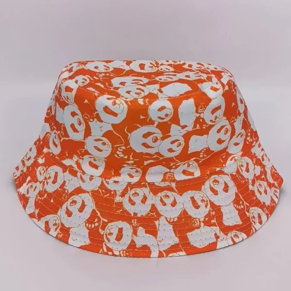 WPCTHABH0100 Multi-Color Casual Style Panda Print Sun Protection Bucket Hat