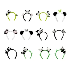 WPDCHA000244-0255 Multi-Style Cute Plush Panda Headband Hair Accessory