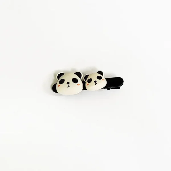 WPDCHA000241 Multicolor Cute Panda Heart Hair Clip Bangs Clip Hair Accessory