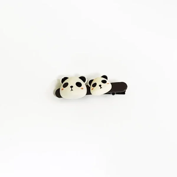 WPDCHA000243 Multicolor Cute Panda Heart Hair Clip Bangs Clip Hair Accessory