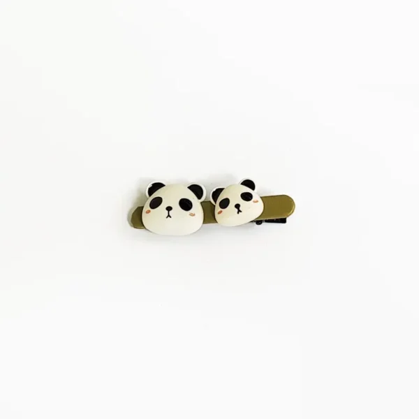 WPDCHA000242 Multicolor Cute Panda Heart Hair Clip Bangs Clip Hair Accessory