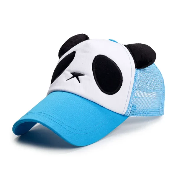WPCTHASC0063 Multicolor Panda Design Baseball Cap Fashion Snapback Light Blue