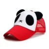 WPCTHASC0066 Multicolor Panda Design Baseball Cap Fashion Snapback Red