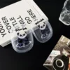 WPASEC000264-05 New Cool Panda Transparent Apple AirPods Max Protective Case