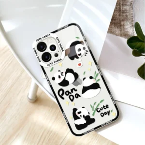 One Day of Panda with Bamboo Apple iPhone Protective Case