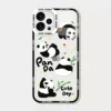 WPASPC000833 One Day of Panda with Bamboo Apple iPhone Protective Case