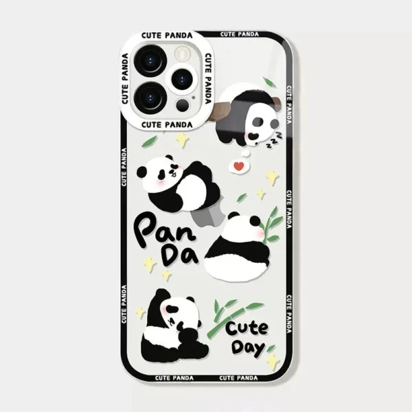 WPASPC000833 One Day of Panda with Bamboo Apple iPhone Protective Case