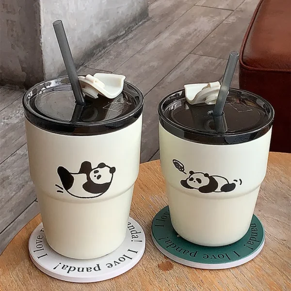 WPLSCS000297-0299-02 Original Cute Panda Coaster Non-Slip Ceramic Cork Mat