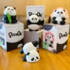 Original Wood Carving Style Panda Figurine Exquisite Desk Decor