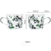 WPLSCPTC0038 Panda and Bamboo Glass Water Cup with Tea Separation Infuser