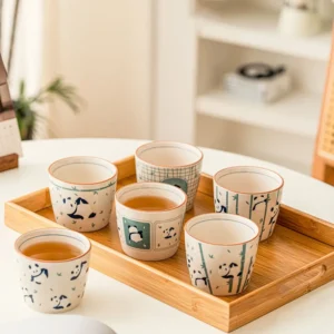 WPLSCPTC0009-0015-01 Panda and Bamboo Series Tea Cup Water Ceramic Coffee Mug