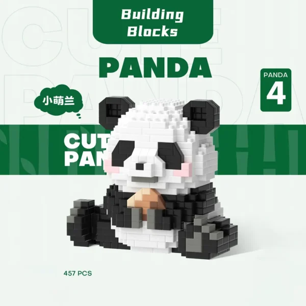 WPDTBB000166 Panda Childhood Series Mini Building Blocks Puzzle Toy