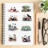 WPDCSK000277-02 Panda Daily Life Series Waterproof Stickers for Journals 50 Pcs