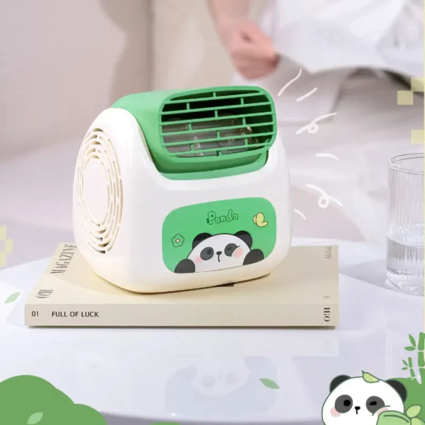 WPLSFN000231-03 Panda Desk Fan USB Rechargeable Silent Portable Handheld Fan