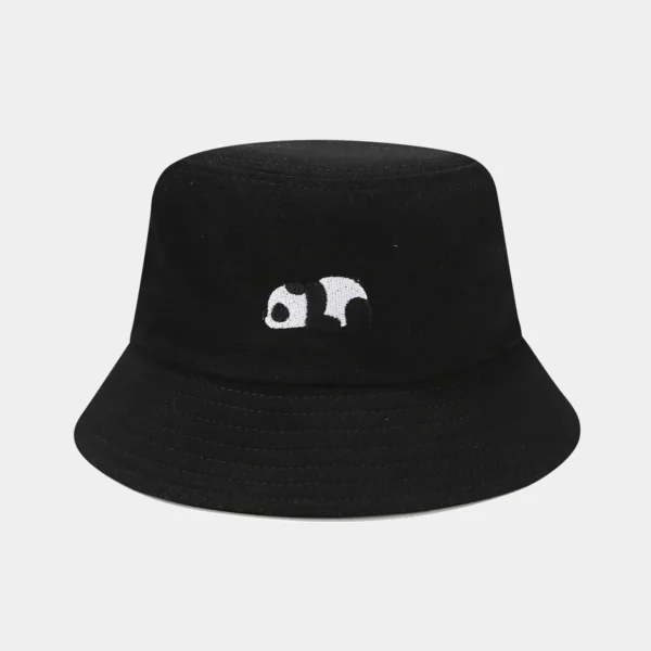 WPCTHABH0112 Panda Embroidery Bucket Hat Outdoor Fashion Sun Protection Hat