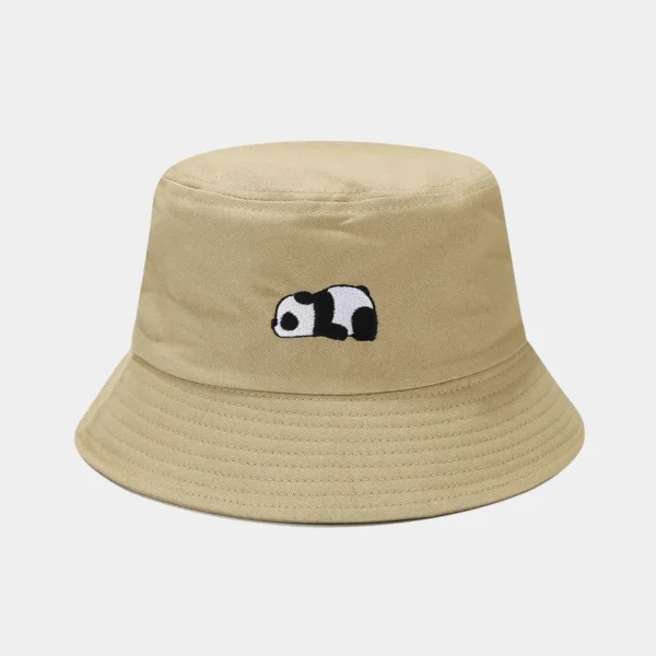 WPCTHABH0115 Panda Embroidery Bucket Hat Outdoor Fashion Sun Protection Hat