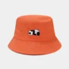 WPCTHABH0117 Panda Embroidery Bucket Hat Orange