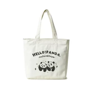 Panda Hua Hua and He YePrint Canvas Tote Bag Shopping Bag