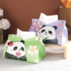 WPHHTB000257-0260-02 Panda Hua Hua Cartoon Cute Tissue Box Home Tissue Organizer