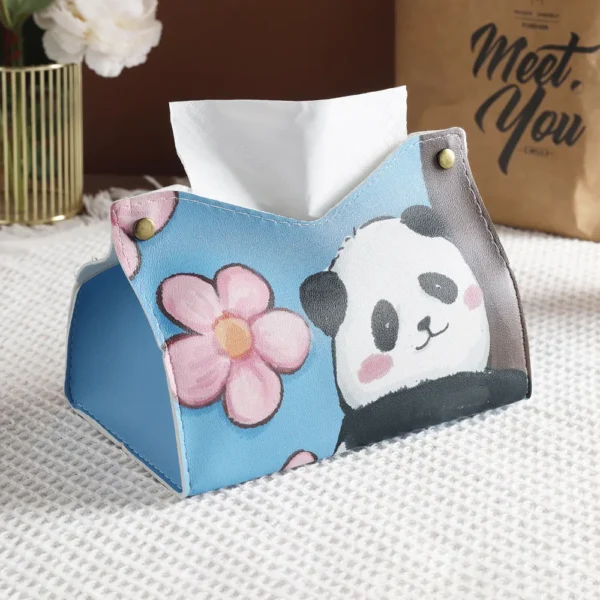 WPHHTB000257 Panda Hua Hua Cartoon Cute Tissue Box Home Tissue Organizer