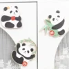 WPDCFM000033-04 Panda Hua Hua Magnetic Door Decor Fridge Magnet 3-Piece Set
