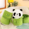 WPDTPT000126-0127-01 Panda in Bamboo Tube Plush Doll Creative Toy Pillow Cushion