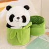 WPDTPT000126-0127-02 Panda in Bamboo Tube Plush Doll Creative Toy Pillow Cushion