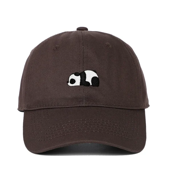 WPCTHASC0033 Panda Baseball Cap Hip-Hop Snapback Cap Coffee
