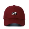 WPCTHASC0036 Panda Baseball Cap Hip-Hop Snapback Cap Wine Red