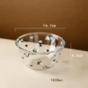 Panda Pattern Glass Bowl Stylish Tableware Baking Salad Bowl