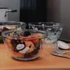 Panda Pattern Glass Bowl Stylish Tableware Baking Salad Bowl