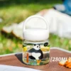 WPLSCPPC0063 Panda Pattern Portable Cup Glass Travel Mug with Handle