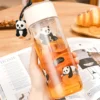 WPLSCPPC0100-04 Panda Plastic Water Bottle Portable Large Capacity Travel Mug