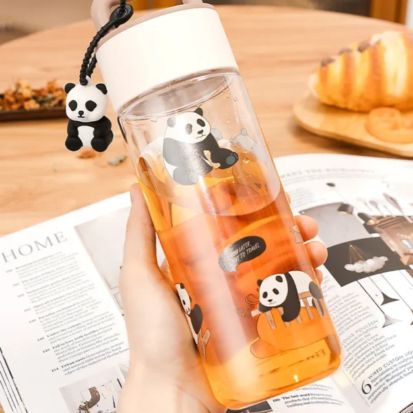 WPLSCPPC0100-04 Panda Plastic Water Bottle Portable Large Capacity Travel Mug