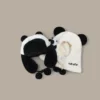 WPCTHAHW0131-0134-02 Panda Shaped Hat Warm Plush Earflap Hat Versatile Headwrap