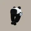 WPCTHAHW0133 Panda Shaped Hat Warm Plush Earflap Hat Versatile Headwrap
