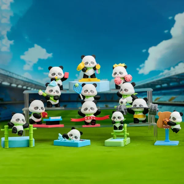 WPDTOM000073-01 Panda Sports Series Blind Box Figurine Cartoon Doll Desk Decor