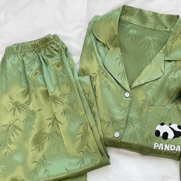 WPCTPM000238 Panda Themed High-End Pajama Set for Women Loungewear