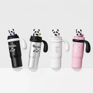 WPLSCPTM0138-0141-01 Panda-Themed Jumbo Insulated Cup Thermos