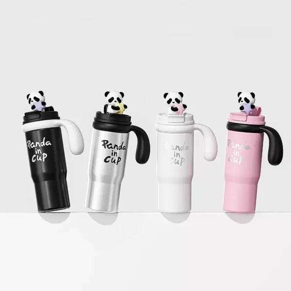 WPLSCPTM0138-0141-01 Panda-Themed Jumbo Insulated Cup Thermos