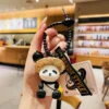 WPDCCM000108 Panda Wearing Hat Cartoon Keychain Gift Small Ornament