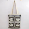 WPBGWB000141 Playful Panda Expression Multicolor Woven Shoulder Tote Bag Brown