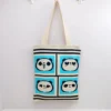 WPBGWB000144 Playful Panda Expression Multicolor Woven Shoulder Tote Bag