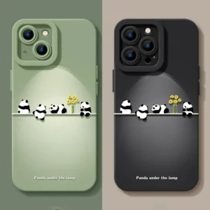 Playful Pandas Cute Pattern Apple iPhone Protective Case