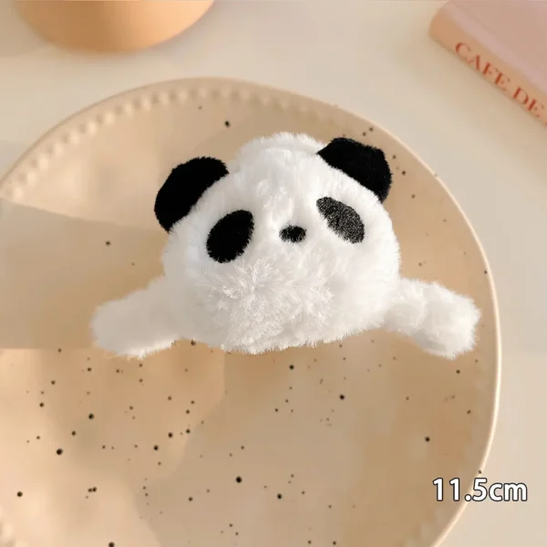 WPDCHA000234 Plush Panda Hair Clip Cute Cartoon Hair Tie Headwear Accessory