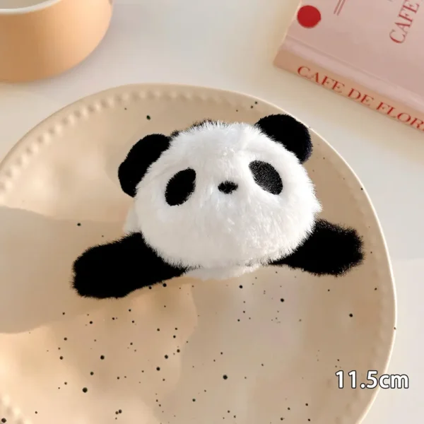 WPDCHA000235 Plush Panda Hair Clip Cute Cartoon Hair Tie Headwear Accessory