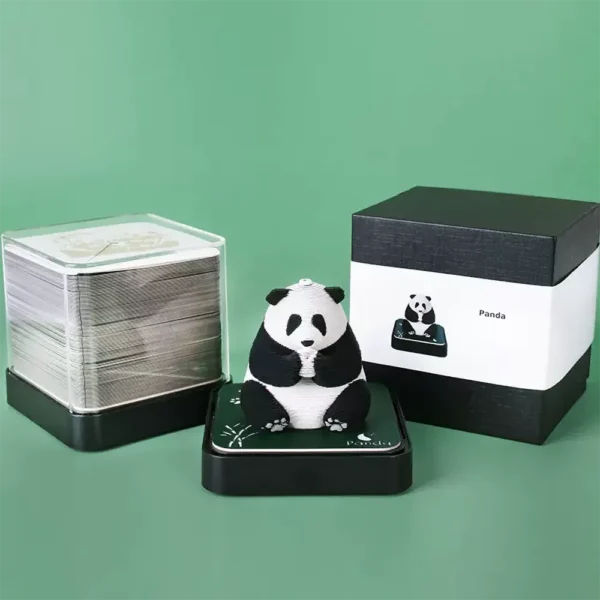 WPLSCD000362-03 Popular Panda 3D Sticky Note Sculpture Calendar Creative Gift