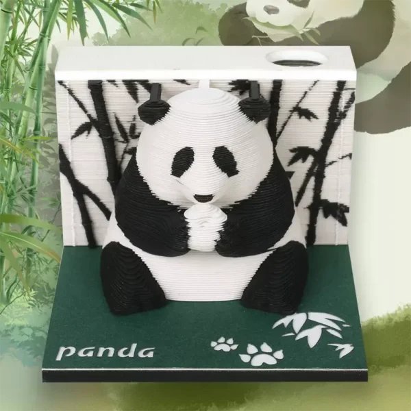 WPLSCD000362-04 Popular Panda 3D Sticky Note Sculpture Calendar Creative Gift